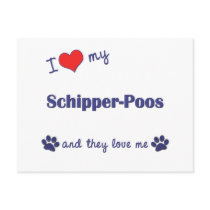 I Love My Schipper-Poos (Multiple Dogs) postcards by dogadoodle I Love My Schipper-Poos (Multiple Dogs) postcards