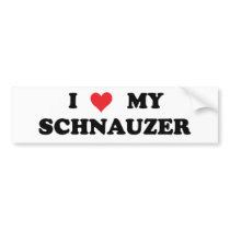 I Love My Schnauzer Bumper Sticker