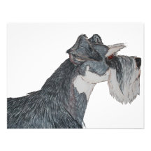 I Love My Schnauzer Custom Invitation