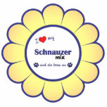 I Love My Schnauzer Mix (Female Dog) Cut Outs