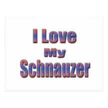 I Love My Schnauzer Post Cards
