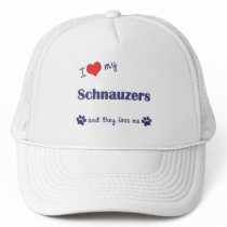 I Love My Schnauzers (Multiple Dogs) Mesh Hats