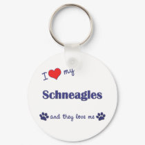 I Love My Schneagles (Multiple Dogs) keychains