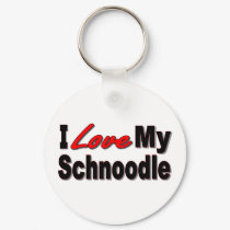 I Love My Schnoodle Dog Keychain by janbalaya I Love My Schnoodle Dog Keychain