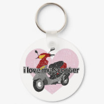 I Love My Scooter Keychain