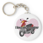 I Love My Scooter Keychain