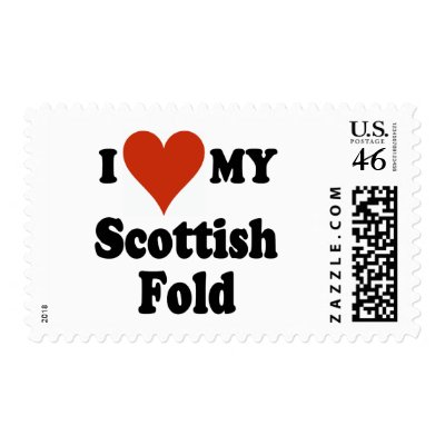 I Love My Scottish Fold Cat Merchandise Postage