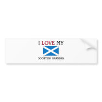 I Love My Scottish Grandpa bumper stickers
