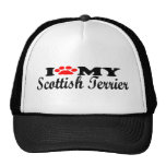 I Love My Scottish Terrier Hats