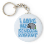 I Love My Senegal Keychain
