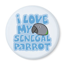 I Love My Senegal Magnet by MenagerieMayhem I Love My Senegal Magnet