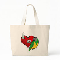 I Love my Senegal Parrot Bag by MenagerieMayhem I Love my Senegal Parrot Bag