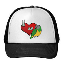 I Love my Senegal Parrot Hat
