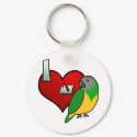 I Love my Senegal Parrot Keychain by MenagerieMayhem I Love my Senegal Parrot Keychain