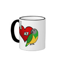 I Love my Senegal Parrot Mug