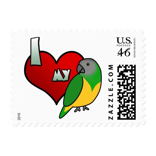 I Love my Senegal Parrot Stamps Zazzle