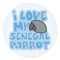 I Love My Senegal Stickers by MenagerieMayhem I Love My Senegal Stickers