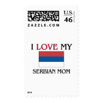 I Love My Serbian Mom Postage Stamp