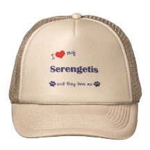 I Love My Serengetis (Multiple Cats) Mesh Hat