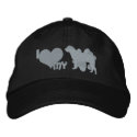 I Love my Shar Pei Monochrome embroidered hats by MenagerieMayhem I Love my Shar Pei Monochrome embroidered hats
