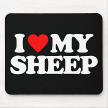 I LOVE MY SHEEP MOUSE PAD