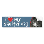 I Love My Shelter Dog Chow Mix Bumper Stickers