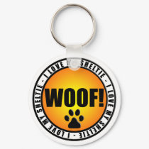 I Love My Sheltie! keychain