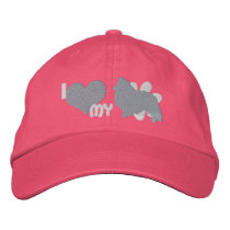I Love my Sheltie Pink embroidered hats by MenagerieMayhem I Love my Sheltie Pink embroidered hats