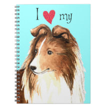 I Love my Sheltie Spiral Notebook