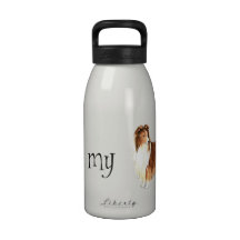 I Love my Sheltie Water Bottles