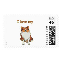 I Love My Shetland Sheepdog postage