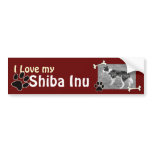 I love my Shiba Inu Bumper Sticker