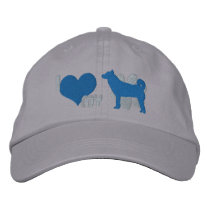 I Love my Shiba Inu Embroidered Baseball Caps