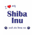 I Love My Shiba Inu (Female Dog) T-shirts