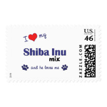I Love My Shiba Inu Mix (Male Dog) Postage