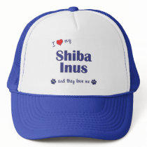 I Love My Shiba Inus (Multiple Dogs) Hat