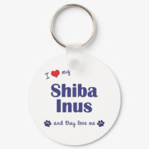 I Love My Shiba Inus (Multiple Dogs) keychains