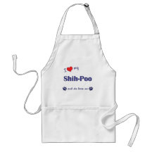 I Love My Shih-Poo (Female Dog) Apron
