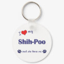 I Love My Shih-Poo (Female Dog) keychains by dogadoodle I Love My Shih-Poo (Female Dog) keychains
