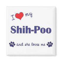 I Love My Shih-Poo (Female Dog) Magnet