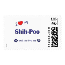 I Love My Shih-Poo (Female Dog) Stamp