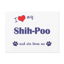 I Love My Shih-Poo (Female Dog) postcards by dogadoodle I Love My Shih-Poo (Female Dog) postcards