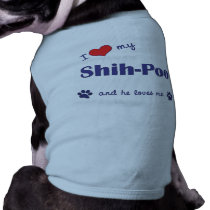 I Love My Shih-Poo (Male Dog) Pet Tee