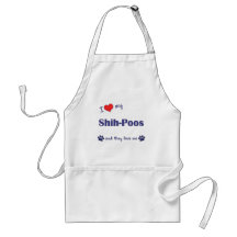 I Love My Shih-Poos (Multiple Dogs) Apron