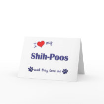 I Love My Shih-Poos (Multiple Dogs) cards by dogadoodle I Love My Shih-Poos (Multiple Dogs) cards
