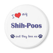I Love My Shih-Poos (Multiple Dogs) magnets by dogadoodle I Love My Shih-Poos (Multiple Dogs) magnets