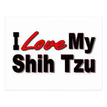 I Love My Shih Tzu Dog Gifts and Apparel Post Card