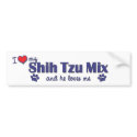 Ich liebe meine Shih Tzu Mix (Rüde) autoaufkleber by muttybuddy Ich liebe meine Shih Tzu Mix (Rüde) autoaufkleber