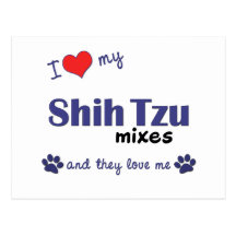 I Love My Shih Tzu Mixes (Multiple Dogs) Post Cards