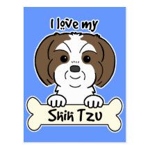I Love My Shih Tzu Post Cards